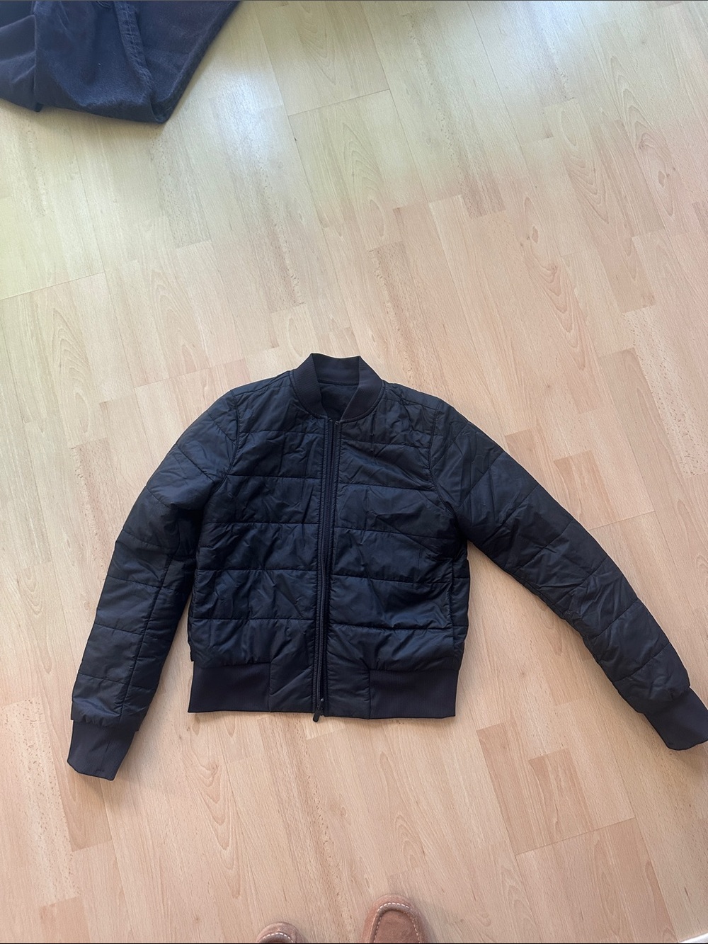 lululemon athletica Black Quilted Bomber Jacket